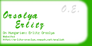 orsolya erlitz business card